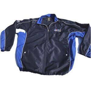 Vtg 90s Gear Nascar Mobile Racing Bomber Jacket Lightweight Windbreaker 2XL Mens